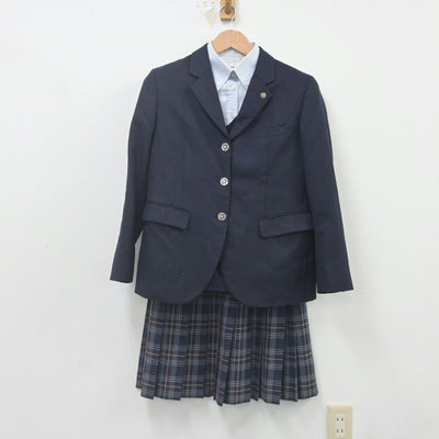 【中古】宮城県 石巻北高等学校 女子制服 4点（ブレザー・ニット・シャツ・スカート）sf023097