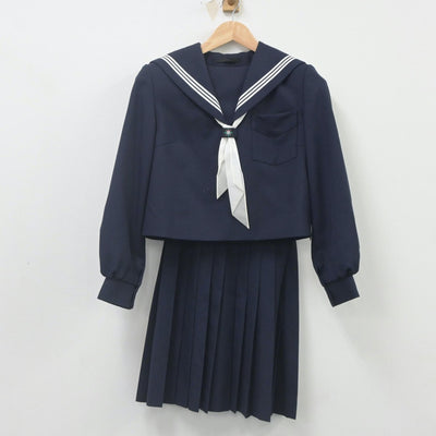 【中古】京都府 南宇治中学校 女子制服 3点（セーラー服・スカート）sf023101