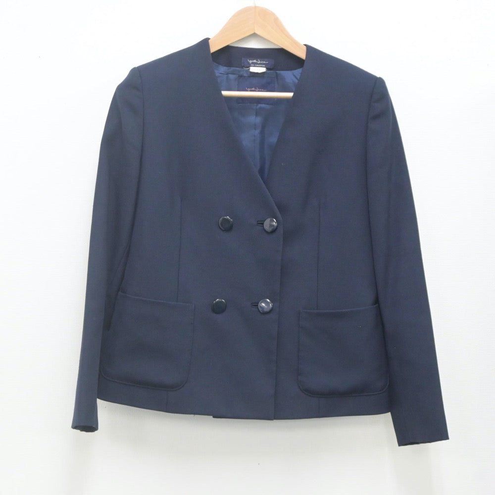 【中古】熊本県 熊本高等学校 女子制服 3点（ブレザー・ジャンパースカート）sf023104