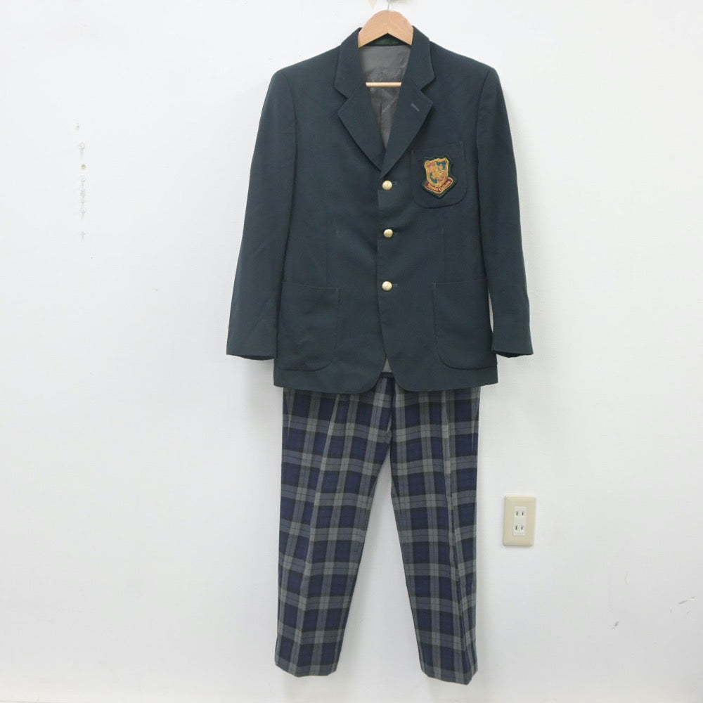 【中古】福岡県 西南学院高等学校 男子制服 2点（ブレザー・ズボン）sf023105