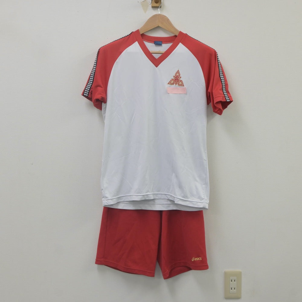 【中古】福岡県 西陵高等学校 女子制服 2点（体操服 上・体操服 下）sf023108