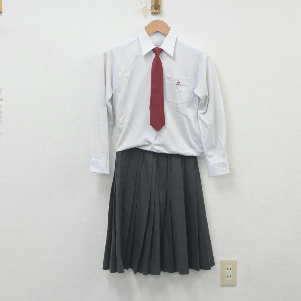 【中古】福岡県 西陵高等学校 女子制服 4点（ブレザー・ニット・シャツ・スカート）sf023110