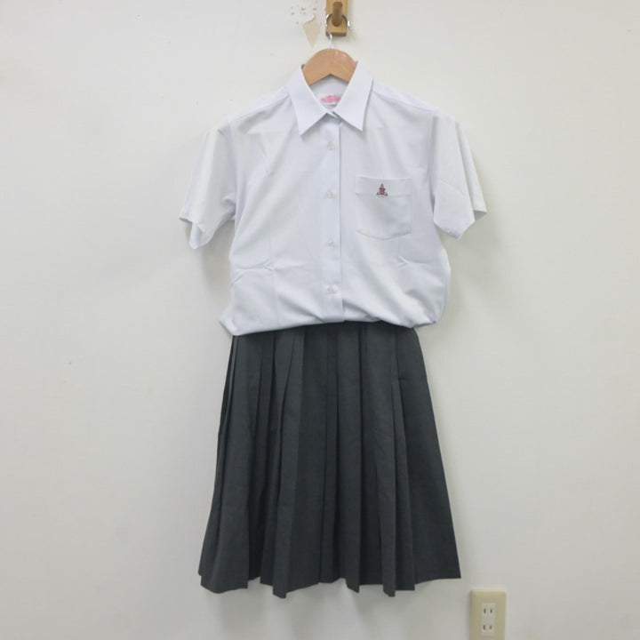 【中古】福岡県 西陵高等学校 女子制服 2点（シャツ・スカート）sf023111