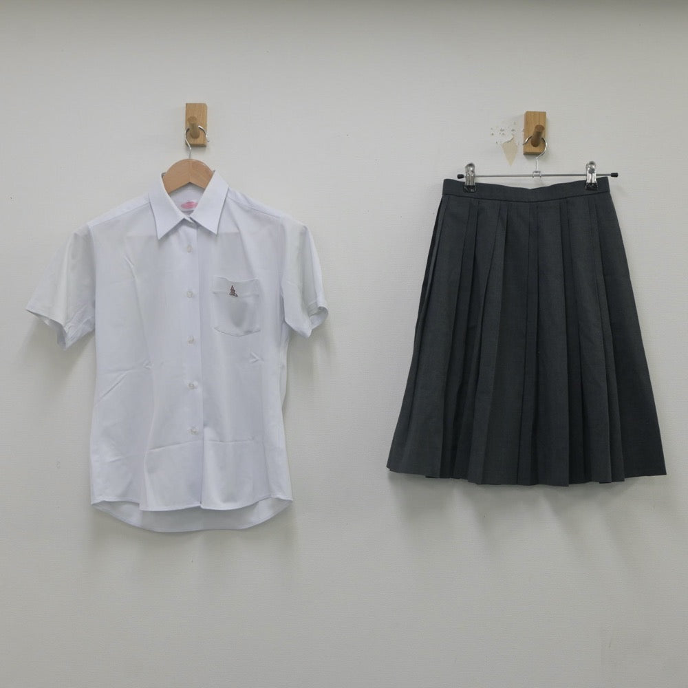 【中古】福岡県 西陵高等学校 女子制服 2点（シャツ・スカート）sf023111