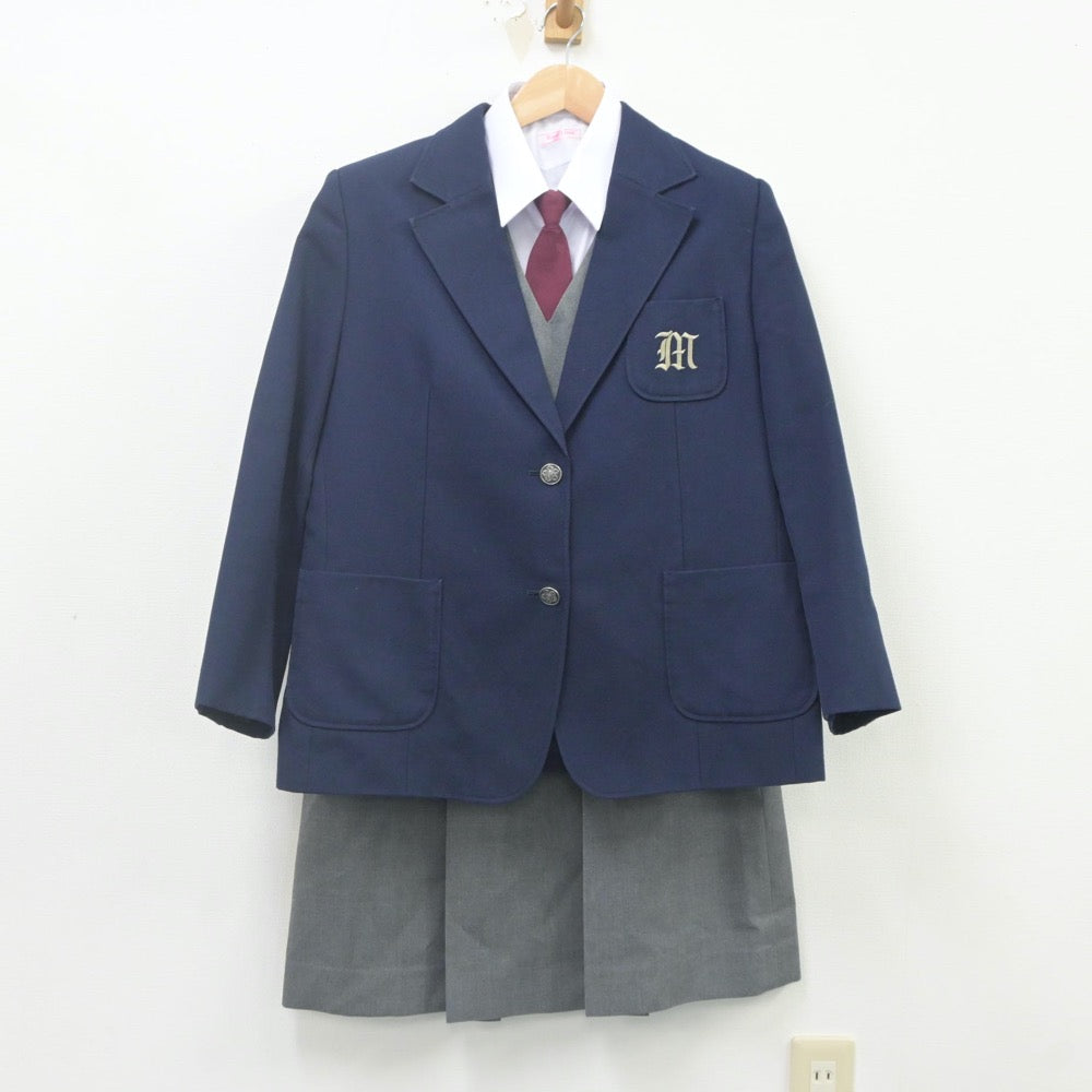 【中古】神奈川県 南加瀬中学校 女子制服 6点（ブレザー・ベスト・シャツ・スカート）sf023116