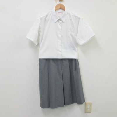 【中古】神奈川県 南加瀬中学校 女子制服 3点（ベスト・シャツ・スカート）sf023117