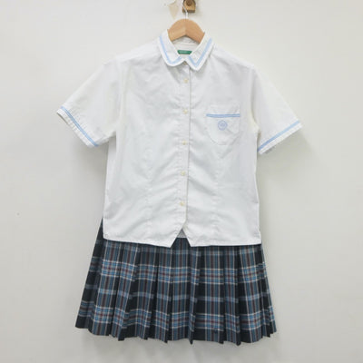 【中古】愛知県 人間環境大学附属岡崎学園高等学校 女子制服 3点（シャツ・スカート）sf023126