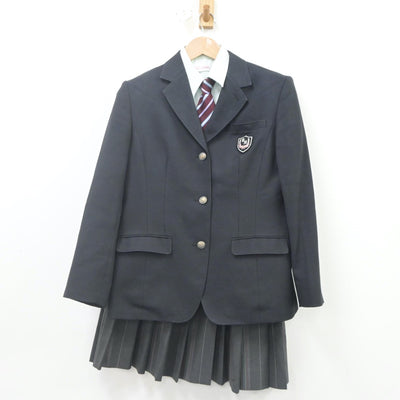 【中古】北海道 北広島西高等学校 女子制服 5点（ブレザー・ニット・シャツ・スカート）sf023133