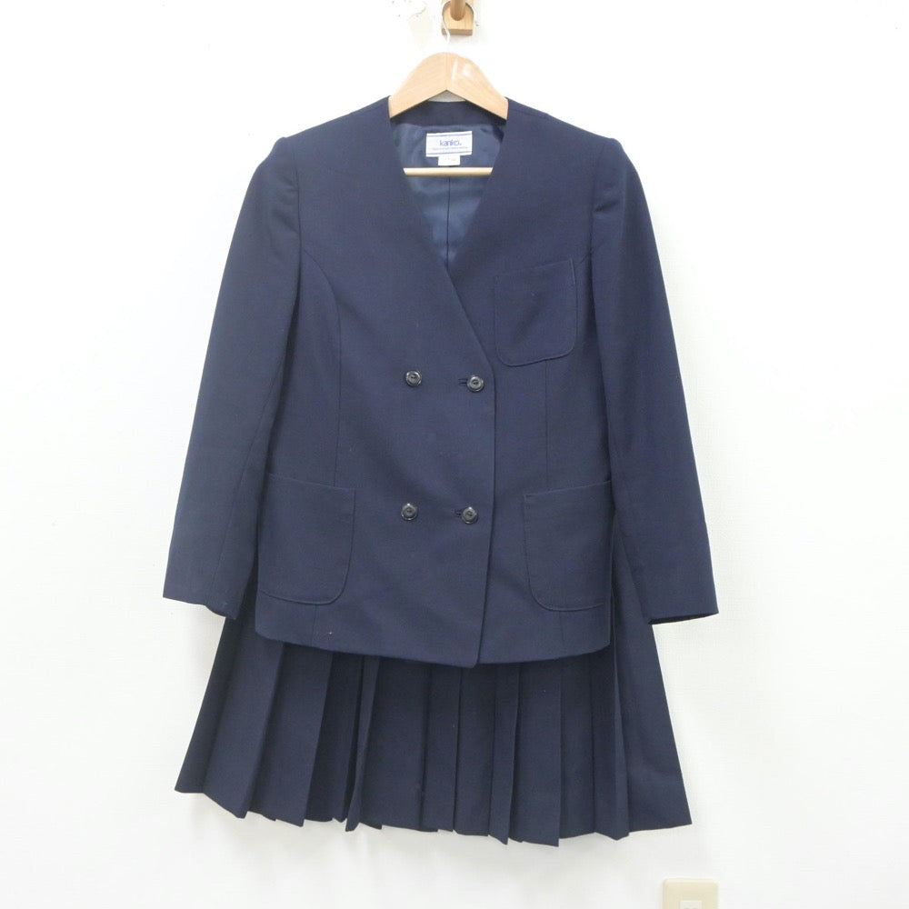 【中古】北海道 西の里中学校 女子制服 4点（ブレザー・ベスト・スカート）sf023134