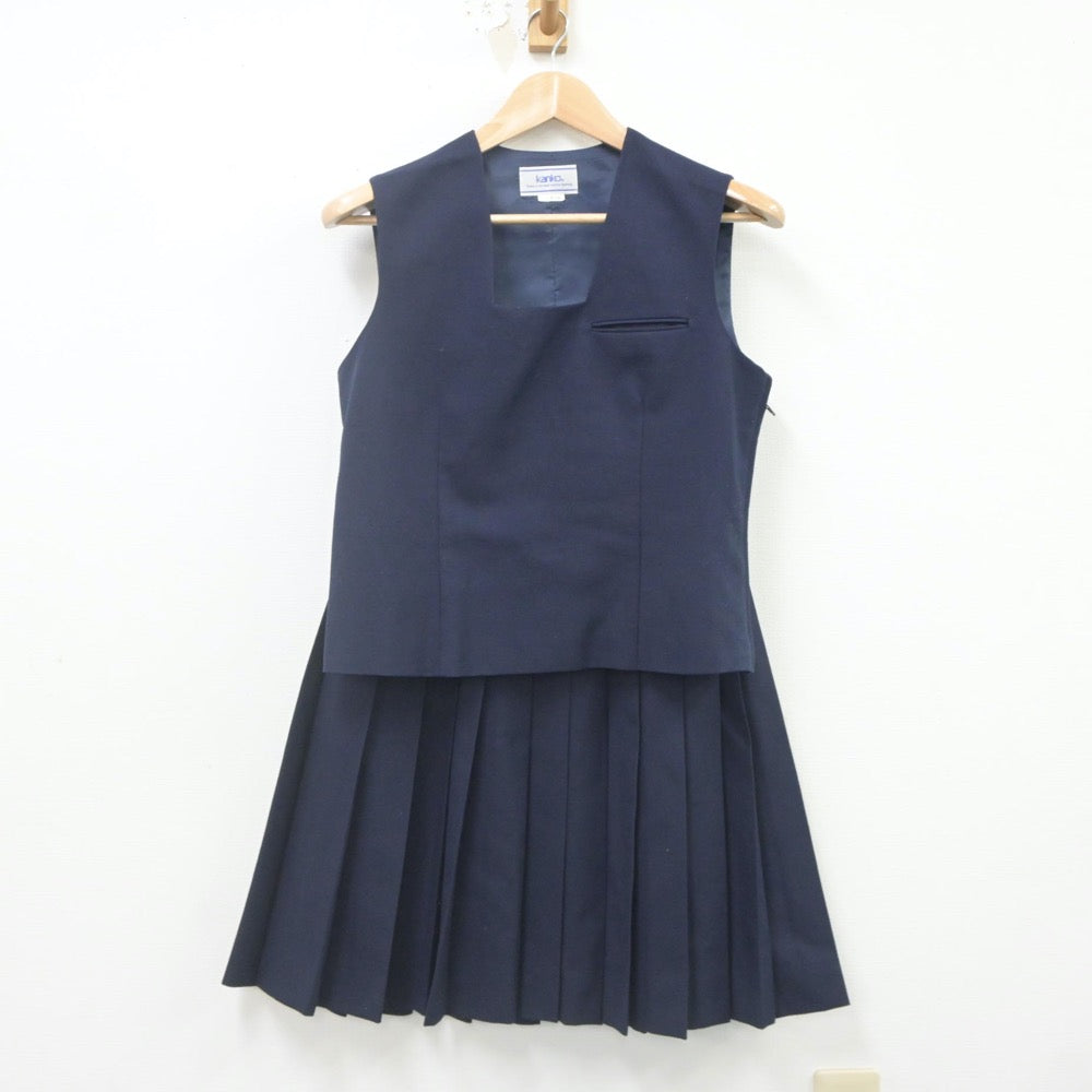 【中古】北海道 西の里中学校 女子制服 4点（ブレザー・ベスト・スカート）sf023134