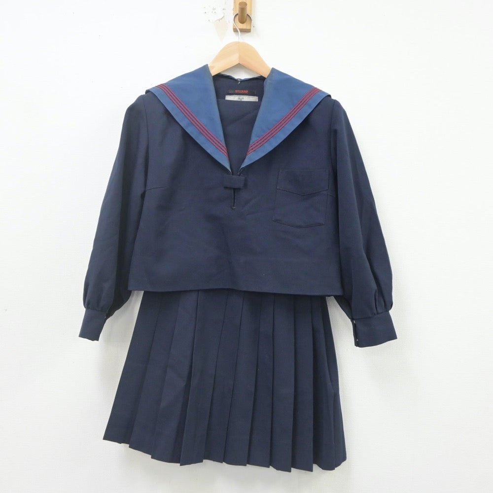 【中古】大阪府 平田中学校 女子制服 2点（セーラー服・スカート）sf023138