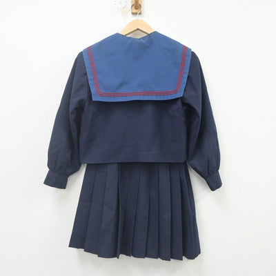 【中古】大阪府 平田中学校 女子制服 2点（セーラー服・スカート）sf023138