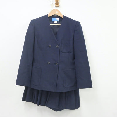 【中古】広島県 西の里中学校 女子制服 4点（ブレザー・ベスト・スカート）sf023139