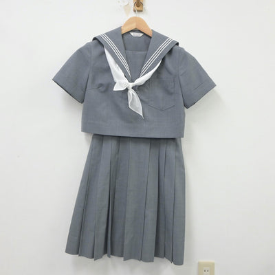 【中古】熊本県 済々黌高等学校 女子制服 3点（セーラー服・スカート）sf023155