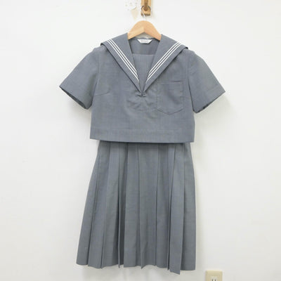 【中古】熊本県 済々黌高等学校 女子制服 2点（セーラー服・スカート）sf023156