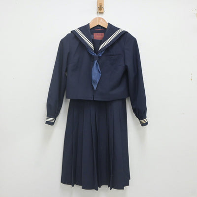 【中古】神奈川県 南中学校 女子制服 3点（セーラー服・ジャンパースカート）sf023164