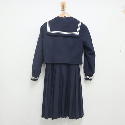 【中古】神奈川県 南中学校 女子制服 3点（セーラー服・ジャンパースカート）sf023164