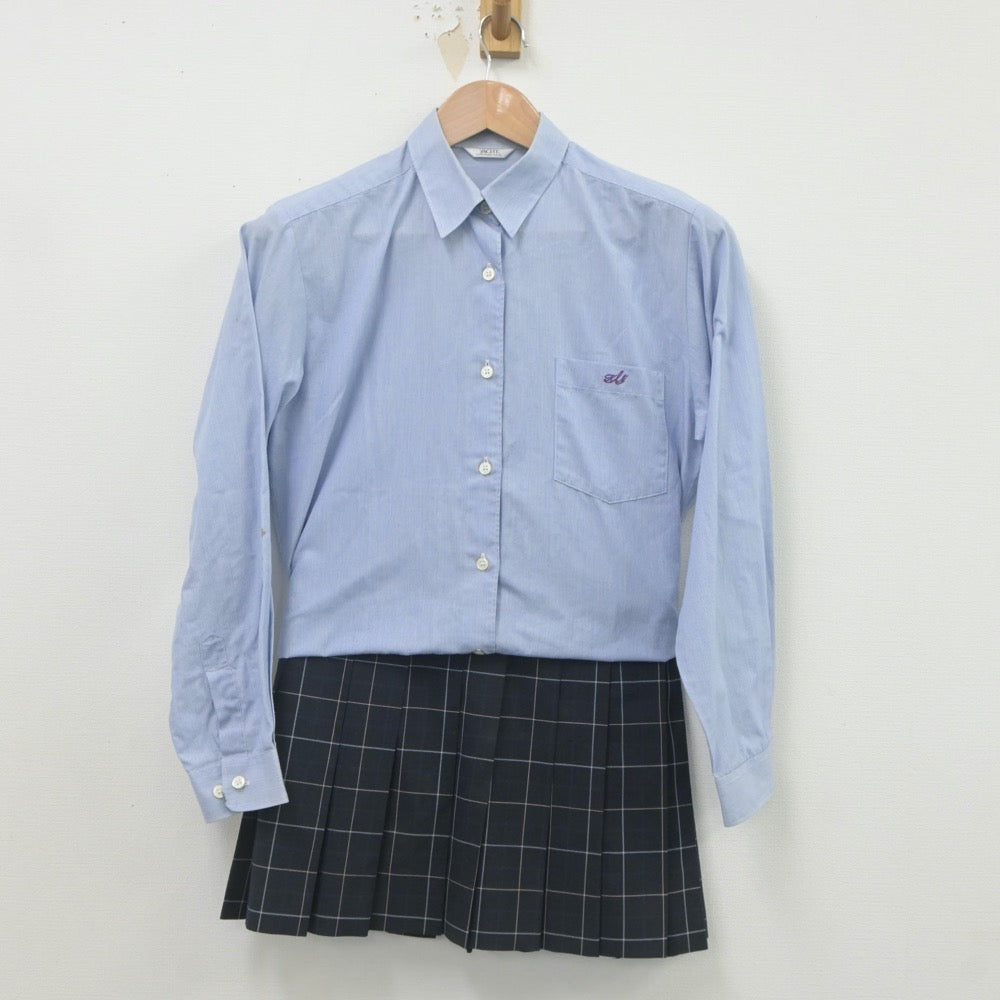 【中古】千葉県 市川昴高等学校 女子制服 2点（シャツ・スカート）sf023167