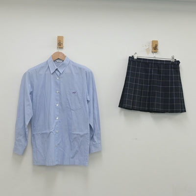 【中古】千葉県 市川昴高等学校 女子制服 2点（シャツ・スカート）sf023167