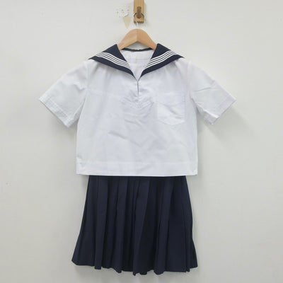 【中古】宮城県 常盤木学園高等学校 女子制服 3点（セーラー服・スカート）sf023172