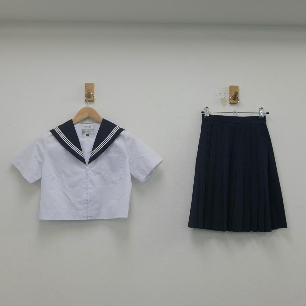 【中古】愛知県 瑞陵高等学校 女子制服 2点（セーラー服・スカート）sf023176