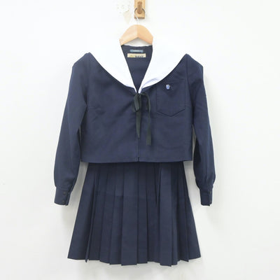 【中古】愛知県 瑞陵高等学校 女子制服 3点（セーラー服・スカート）sf023177