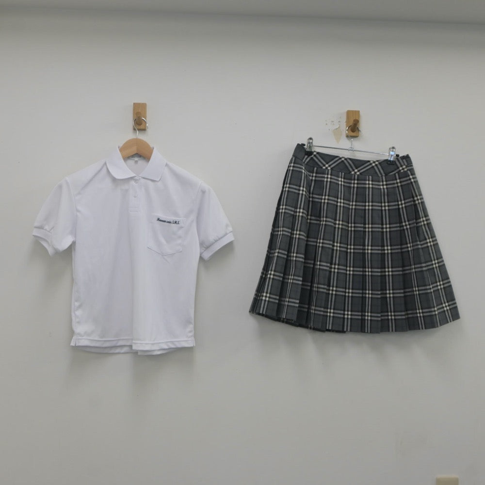 【中古】大阪府 阪南大学高等学校 女子制服 2点（シャツ・スカート）sf023182