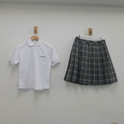 【中古】大阪府 阪南大学高等学校 女子制服 2点（シャツ・スカート）sf023182