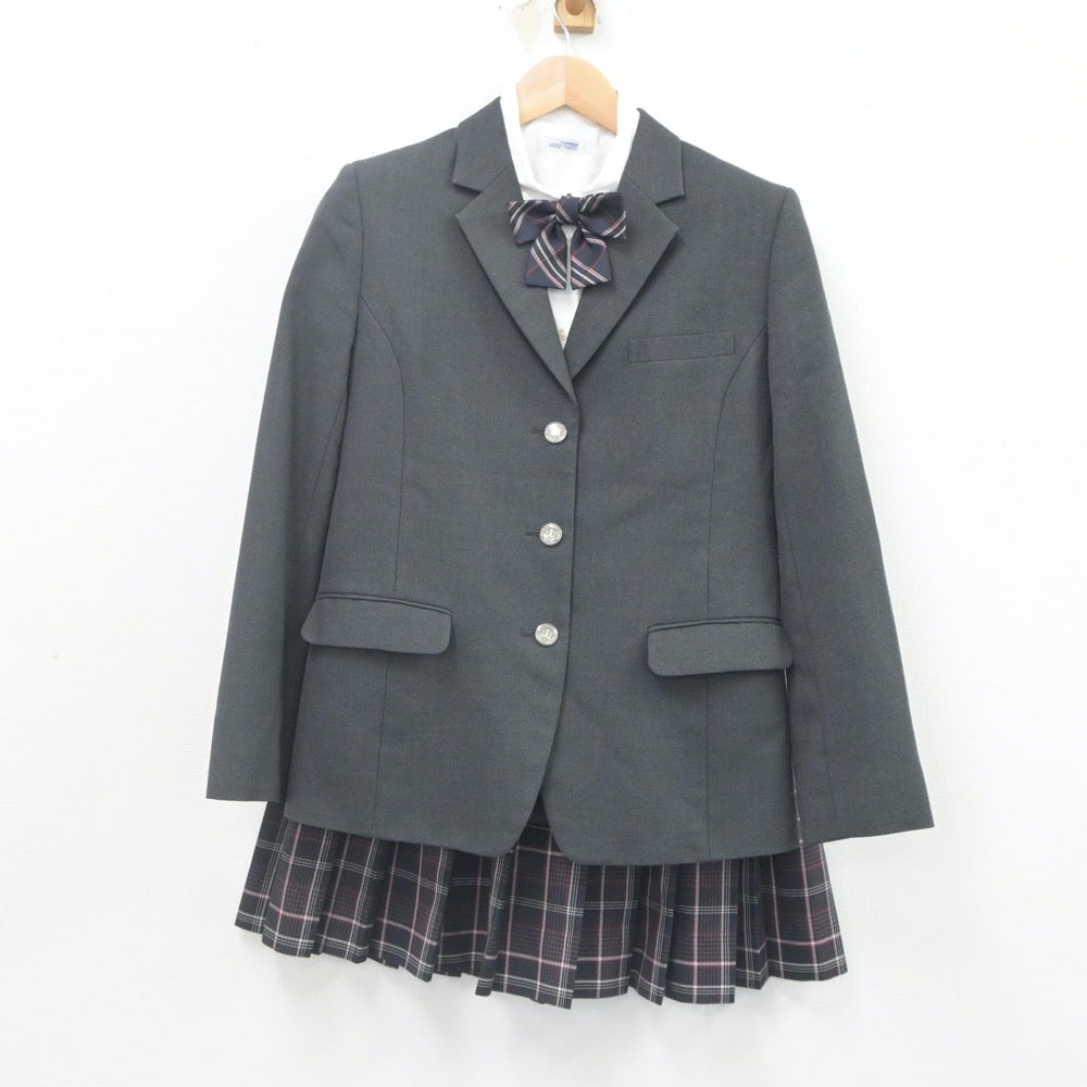 【中古】山梨県 帝京第三高等学校 女子制服 5点（ブレザー・シャツ・スカート）sf023195