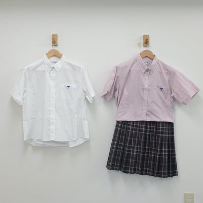 【中古】山梨県 帝京第三高等学校 女子制服 5点（ニットベスト・シャツ・スカート）sf023196