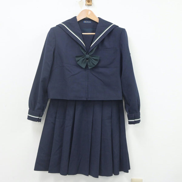 【中古】山梨県 帝京第三高等学校 女子制服 3点（セーラー服・スカート）sf023199