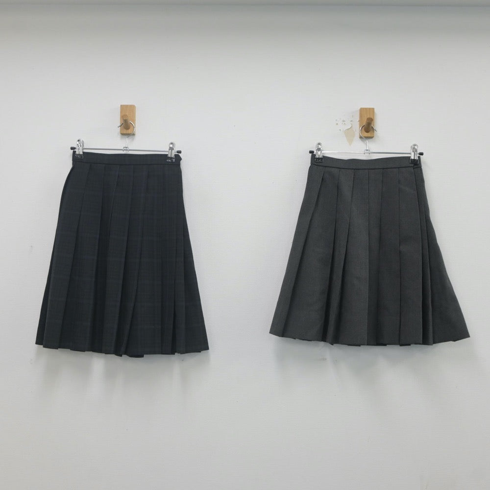 【中古】東京都 専修大学附属高等学校 女子制服 2点（スカート・スカート）sf023207