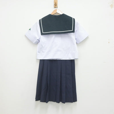 【中古】山梨県 富竹中学校 女子制服 4点（セーラー服・セーラー服・スカート）sf023210