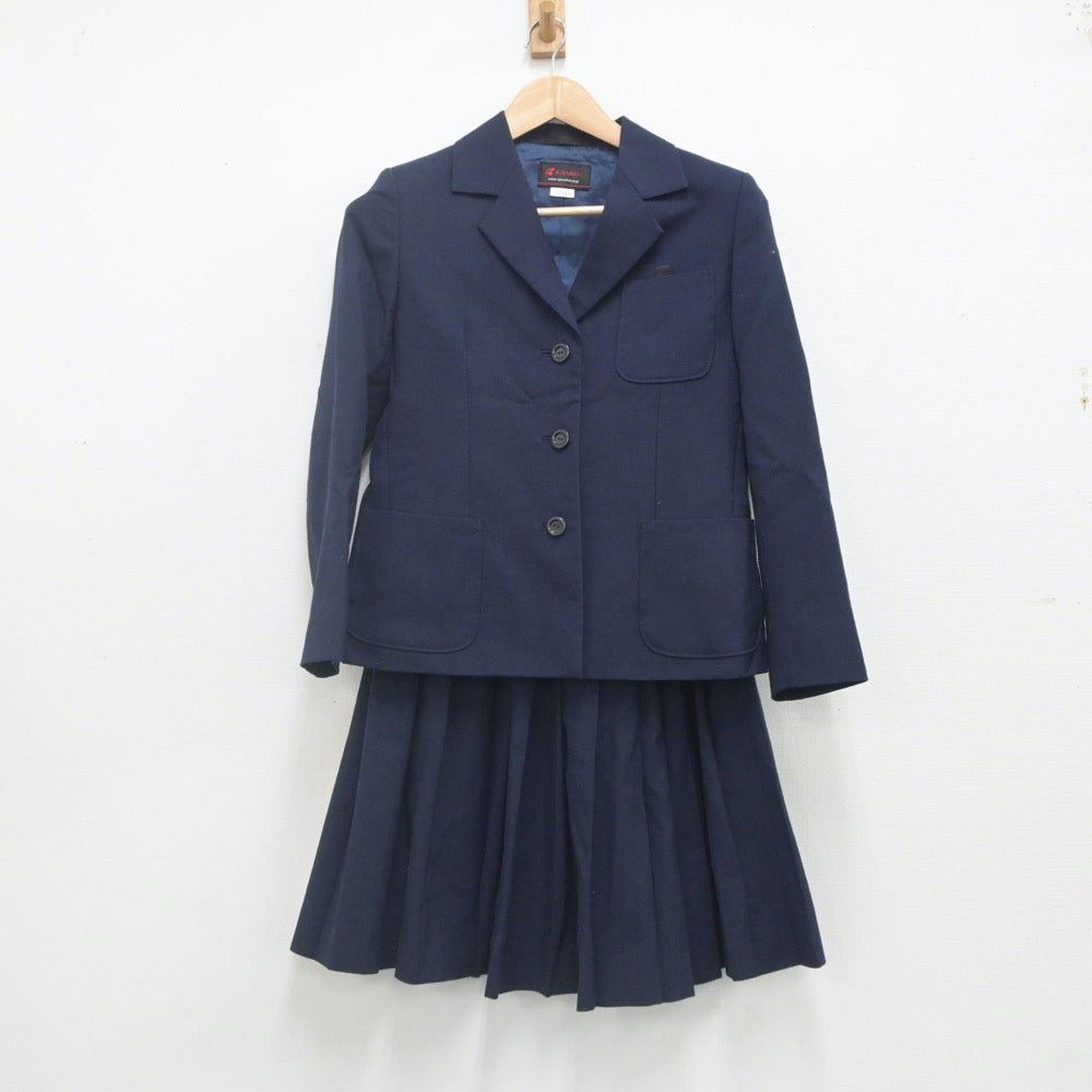 【中古】兵庫県 三木中学校 女子制服 3点（ブレザー・ニット・スカート）sf023212