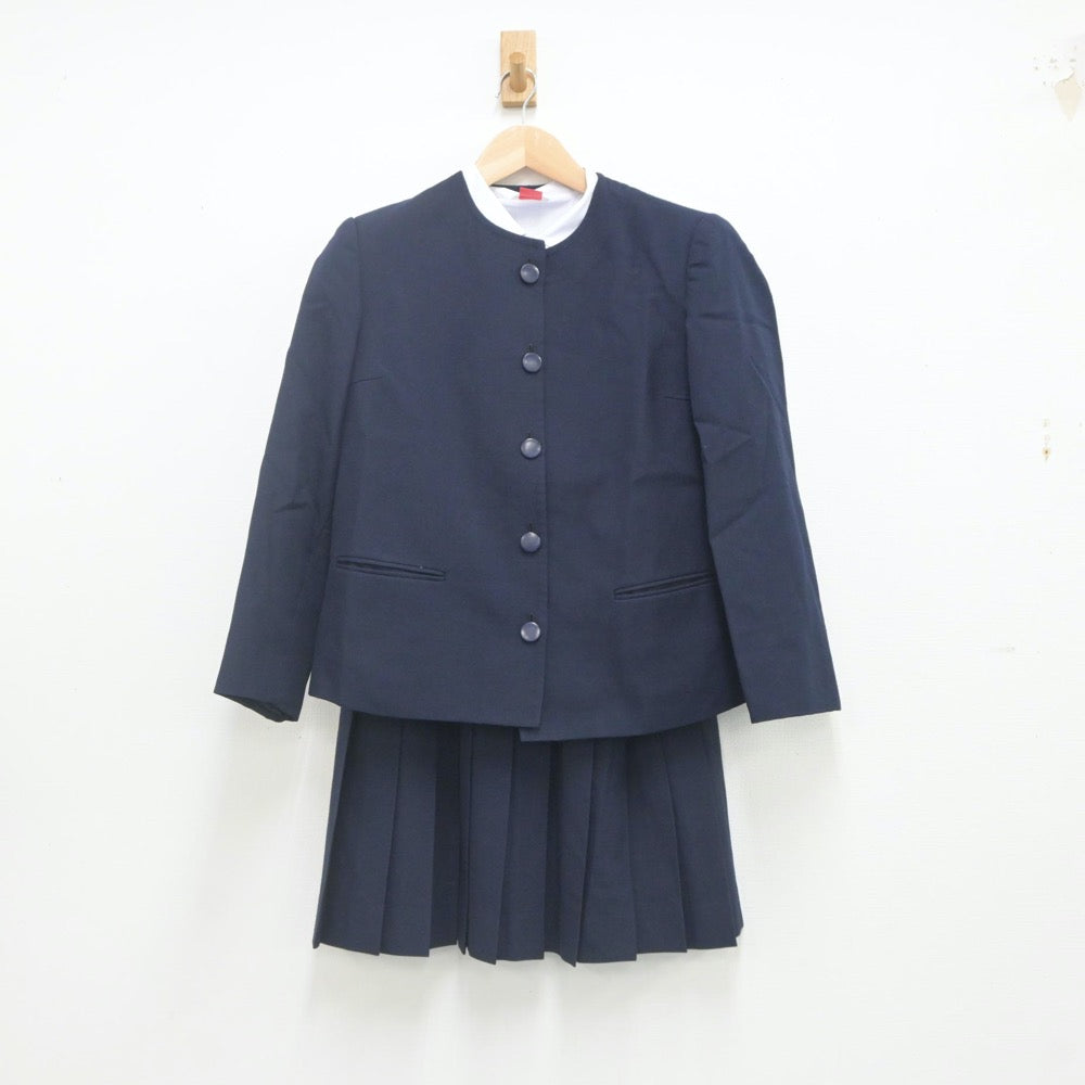 【中古】神奈川県 鶴間中学校 女子制服 4点（ブレザー・ベスト・シャツ・スカート）sf023219