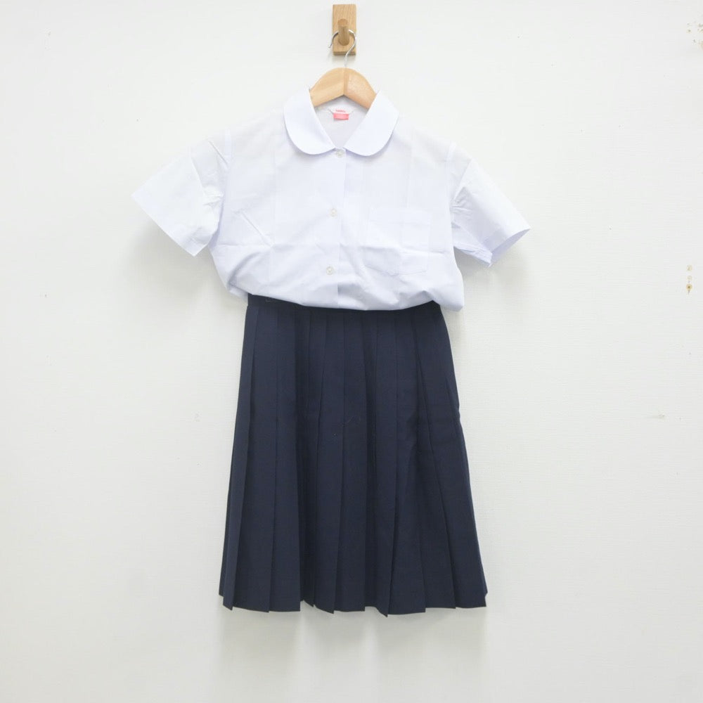 【中古】神奈川県 鶴間中学校 女子制服 4点（ブレザー・ベスト・シャツ・スカート）sf023219