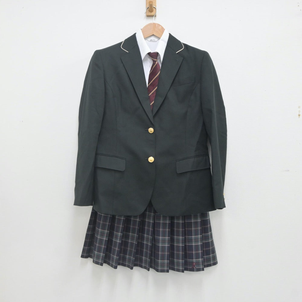 【中古】京都府 立命館宇治高等学校 女子制服 4点（ブレザー・シャツ・スカート）sf023223