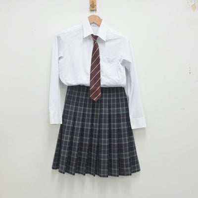 【中古】京都府 立命館宇治高等学校 女子制服 4点（ブレザー・シャツ・スカート）sf023223