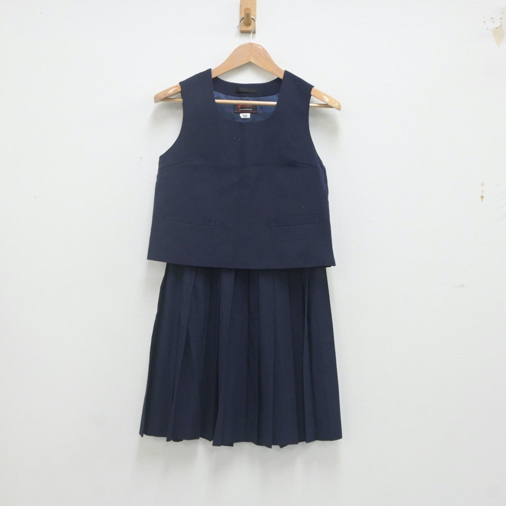 【中古】兵庫県 三木中学校 女子制服 2点（ベスト・スカート）sf023225