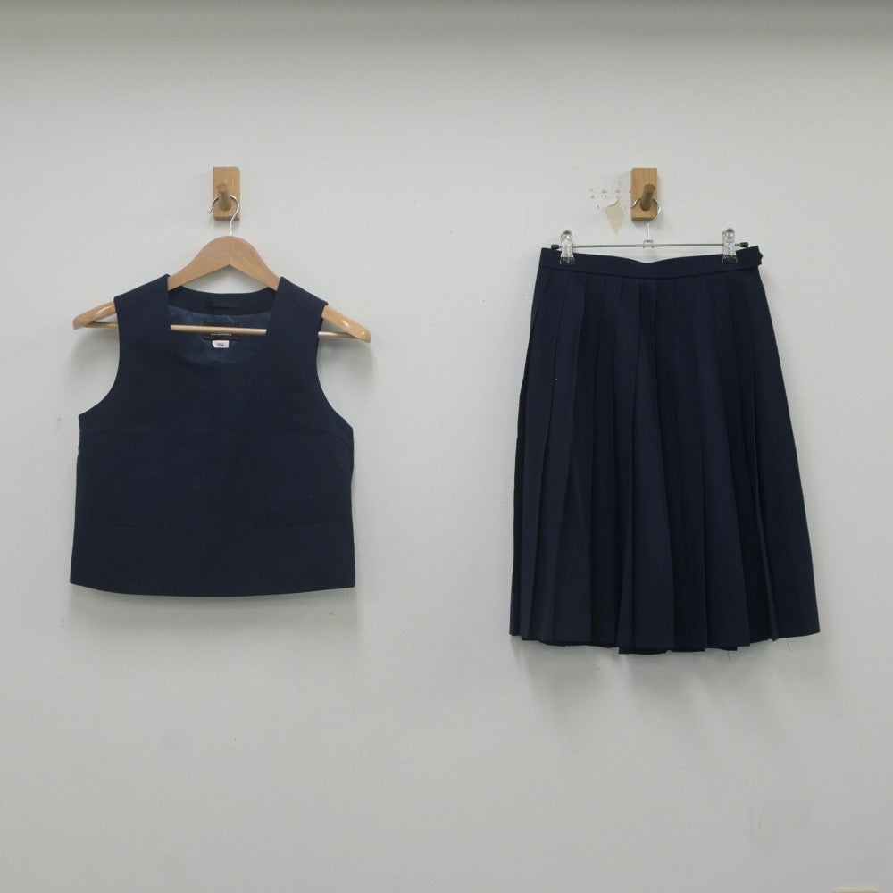 【中古】兵庫県 三木中学校 女子制服 2点（ベスト・スカート）sf023225