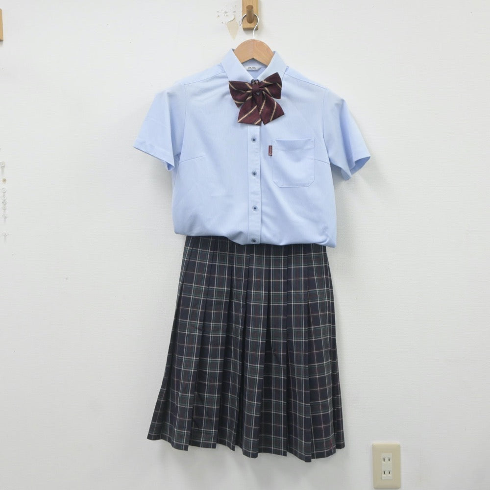 【中古】京都府 立命館宇治高等学校 女子制服 3点（シャツ・スカート）sf023226