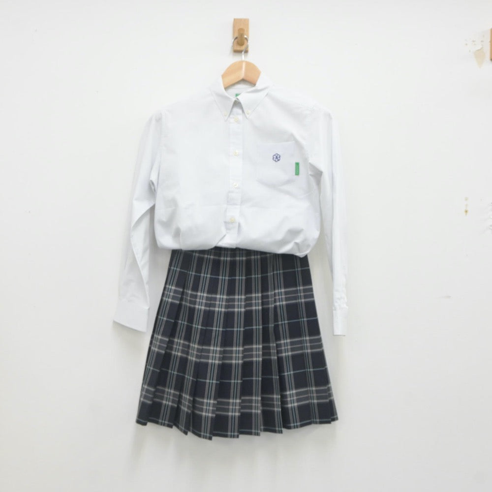 【中古】徳島県 鳴門高等学校 女子制服 4点（ブレザー・シャツ・スカート）sf023228