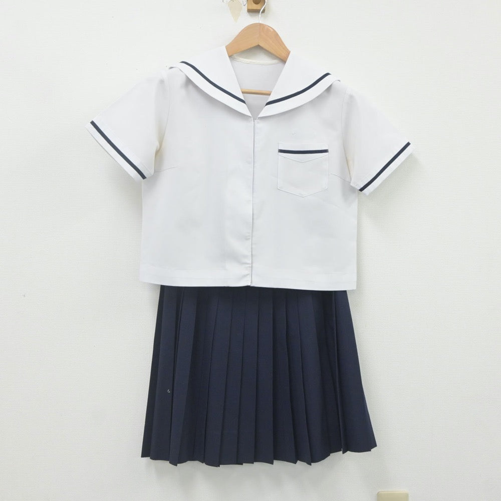 【中古】徳島県 第一中学校 女子制服 2点（セーラー服・スカート）sf023236