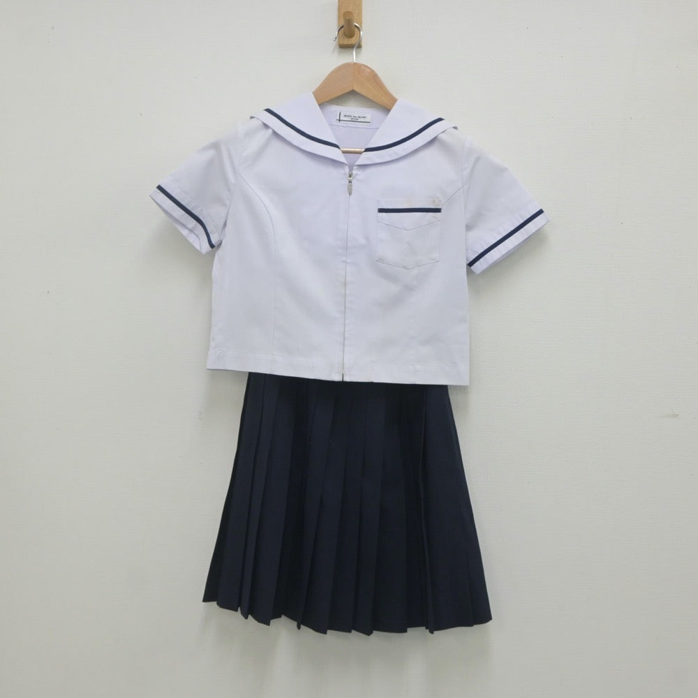 【中古】徳島県 第一中学校 女子制服 2点（セーラー服・スカート）sf023238