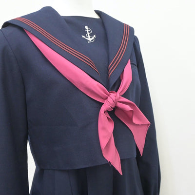 【中古】福岡県 福岡女学院高等学校 女子制服 3点（セーラー服・ジャンパースカート）sf023242