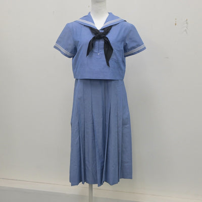 【中古】福岡県 福岡女学院高等学校 女子制服 3点（セーラー服・ジャンパースカート）sf023243