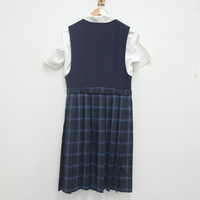 【中古】佐賀県 佐賀学園高等学校 女子制服 3点（ジャンパースカート・シャツ）sf023247