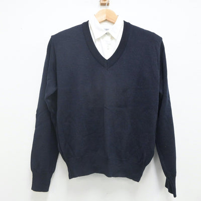 【中古】佐賀県 佐賀学園高等学校 女子制服 2点（ニット・シャツ）sf023255