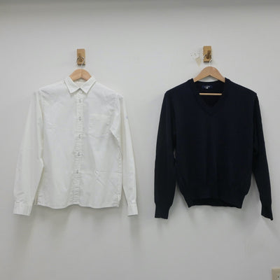 【中古】佐賀県 佐賀学園高等学校 女子制服 2点（ニット・シャツ）sf023255