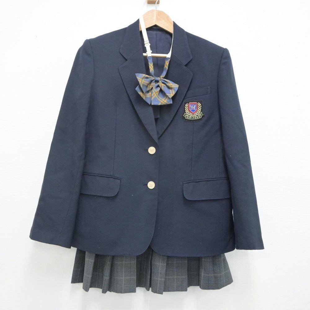 【中古】茨城県 牛久栄進高等学校 女子制服 4点（ブレザー・スカート・スカート）sf023261